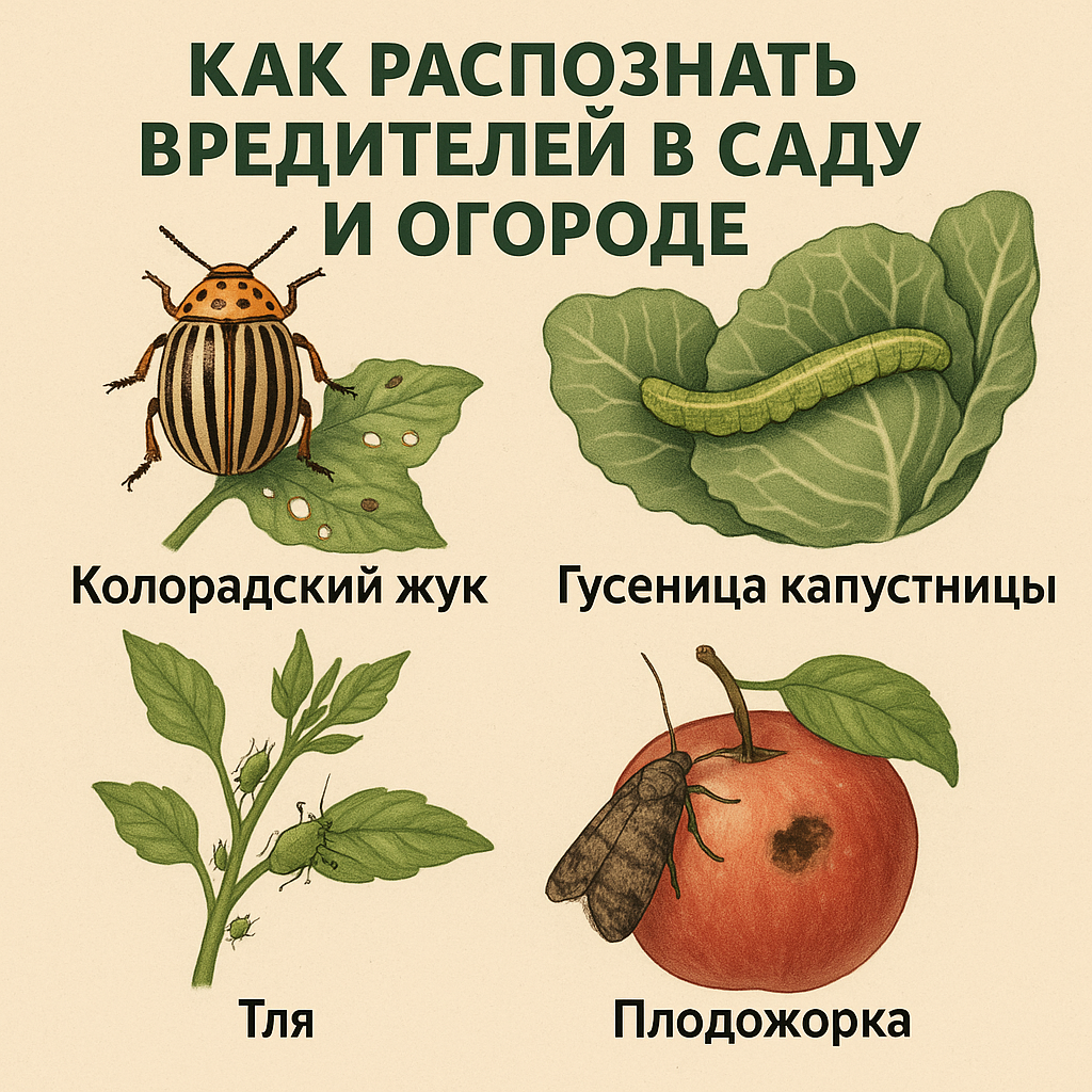 Как распознать вредителей в саду и огороде