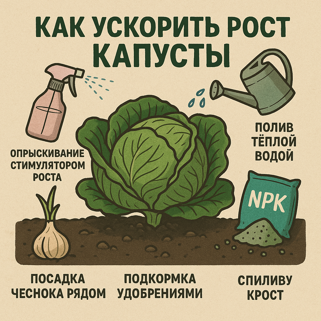 Как ускорить рост капусты